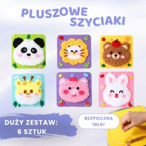 Pluszowe Szyciaki - mięciutkie wyszywanki dla dzieci